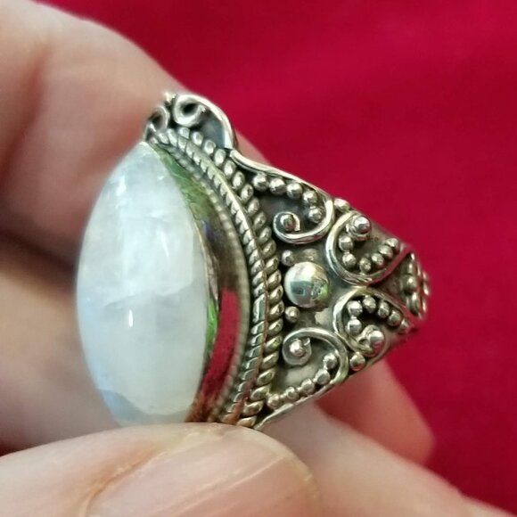 NWOT Silver 925  moonstone ring - Picture 8 of 12